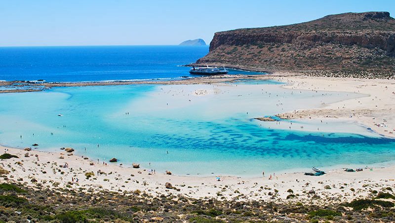 Balos lagoon, the seventh most beautiful beach in Europe.