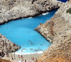 Seitan limania beach in Chania, Crete