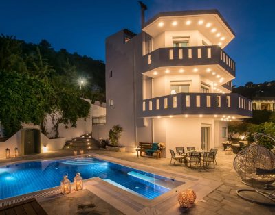 Villa de luxe avec vue panoramique et piscine proche d’Héraklion